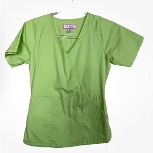 Koi mock wrap Scrub Top